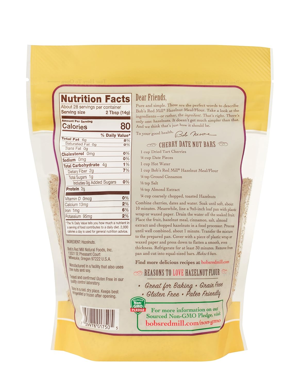 Bob's Red Mill Hazelnut Flour/Meal Natural
